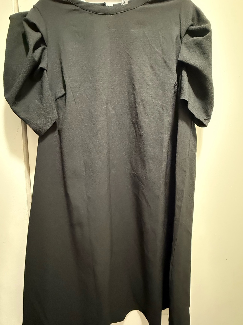 Classic Black Women's Midi Dress - Timeless A-Line Style